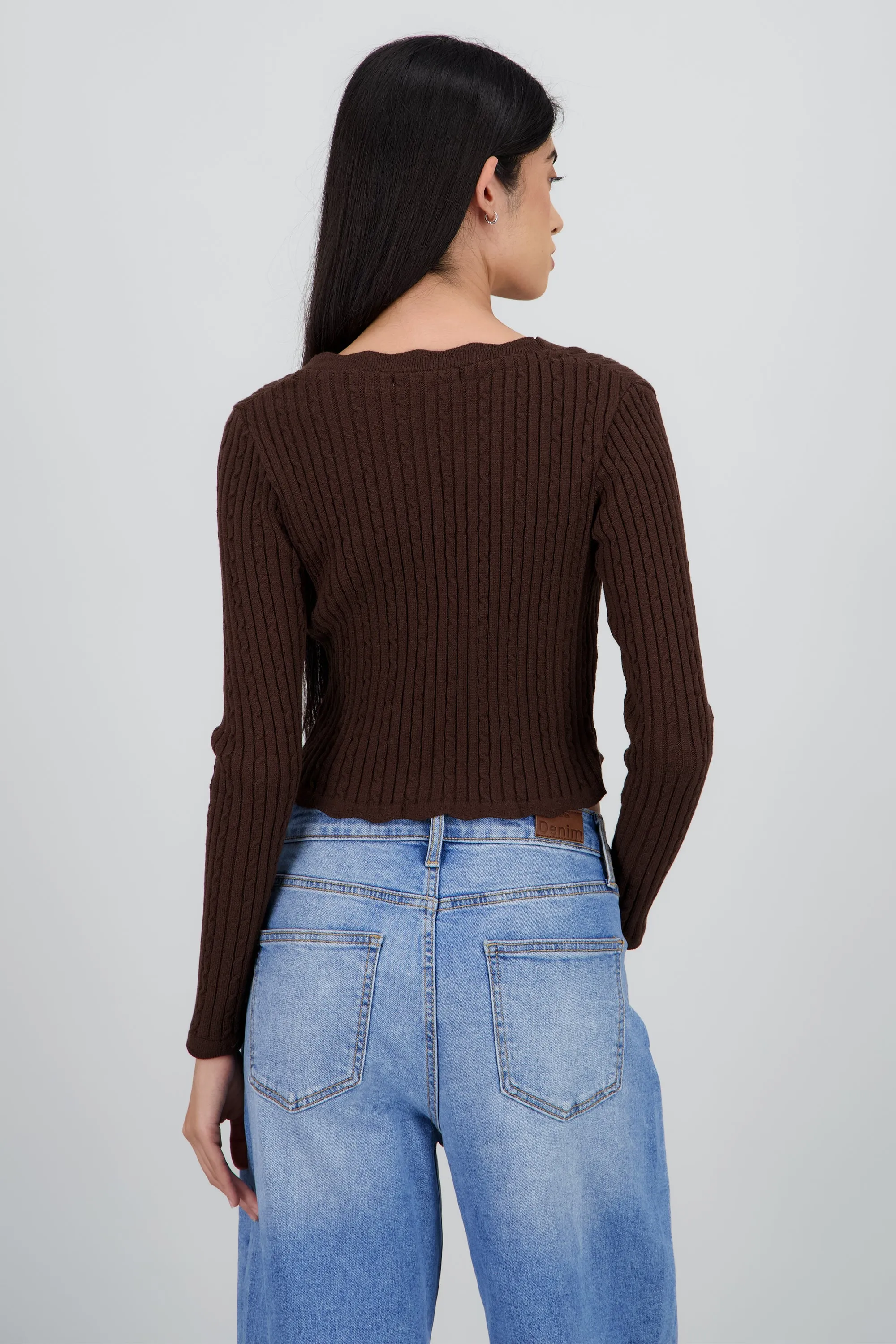 Cardigan trenzado detalle borde sold by Shasa product image thumbnail 4