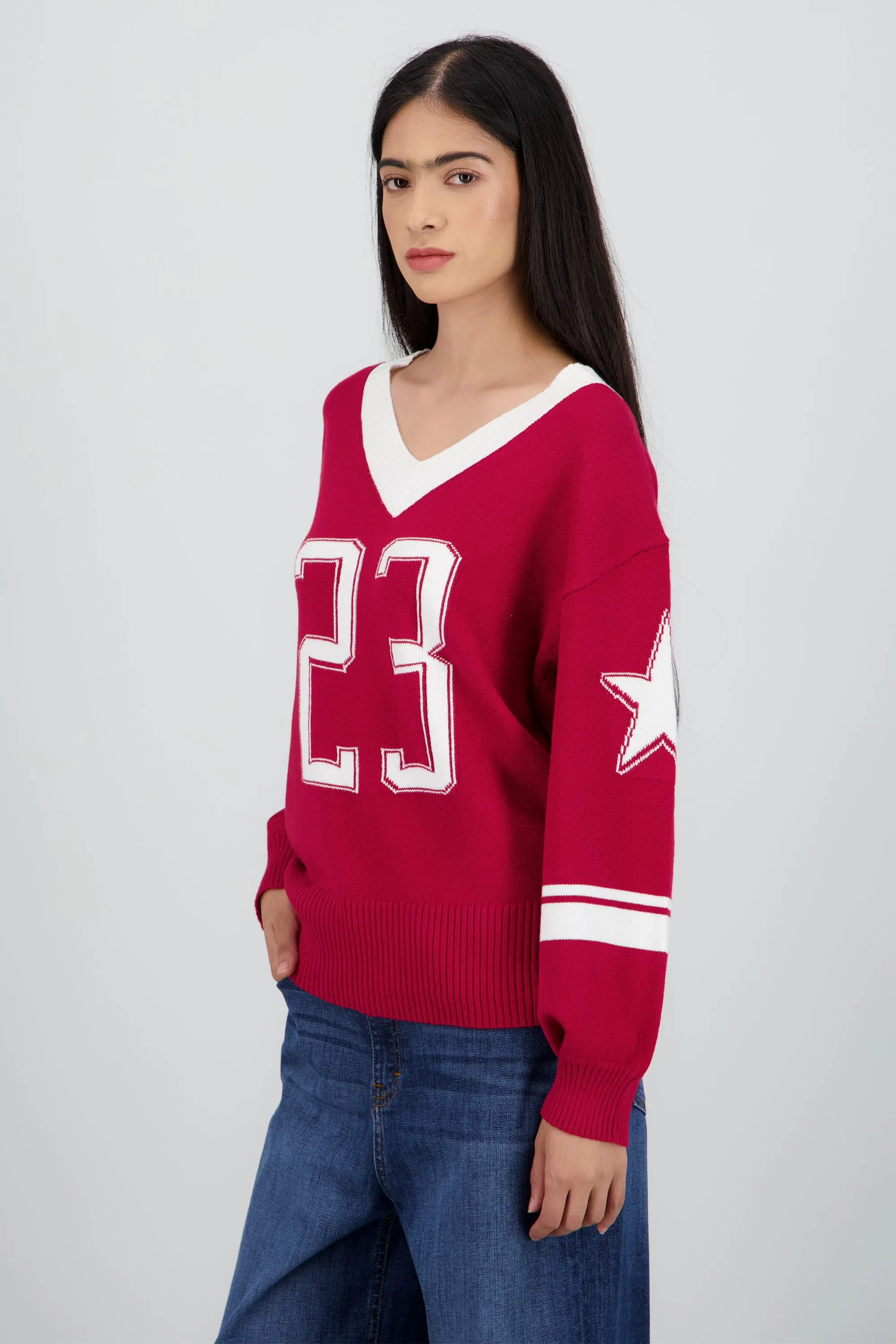 Sueter manga larga contraste numero sold by Shasa product image thumbnail 3