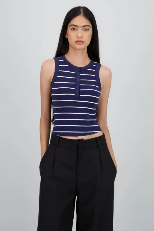 Tank top rayas rib sold by Shasa