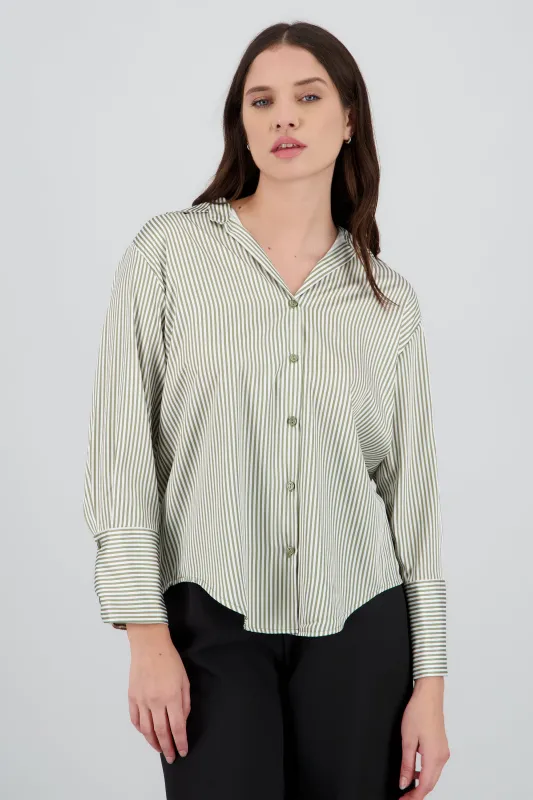 Blusa satin rayas manga larga Hypsters sold by Shasa