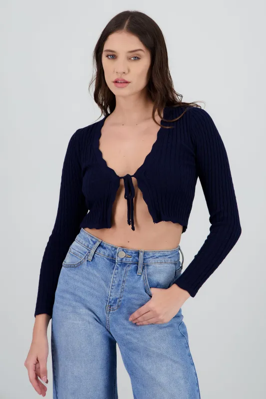 CARDIGAN TRENZADO DET BORDE KNI sold by Shasa