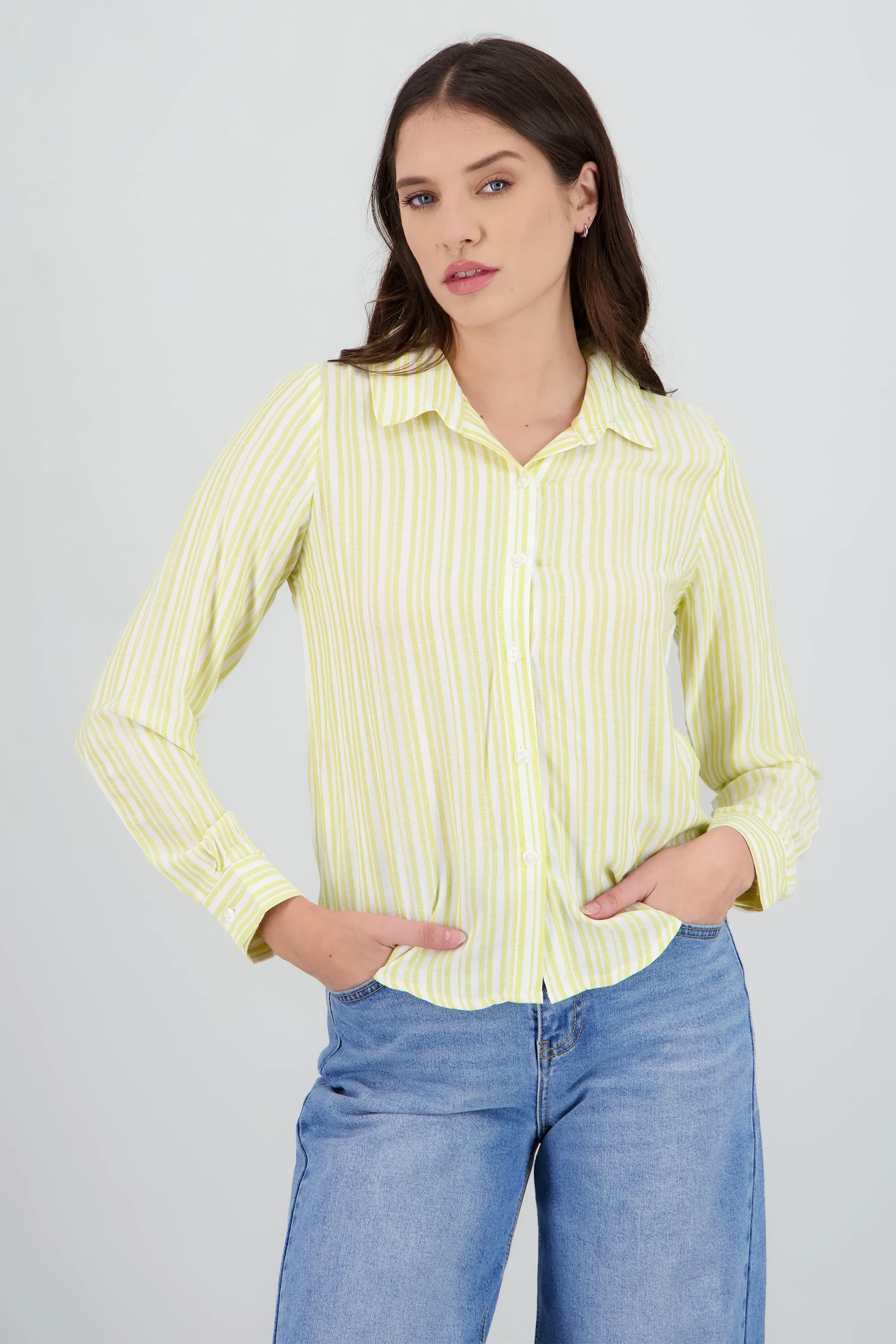 Camisa amplia rayas sold by Shasa