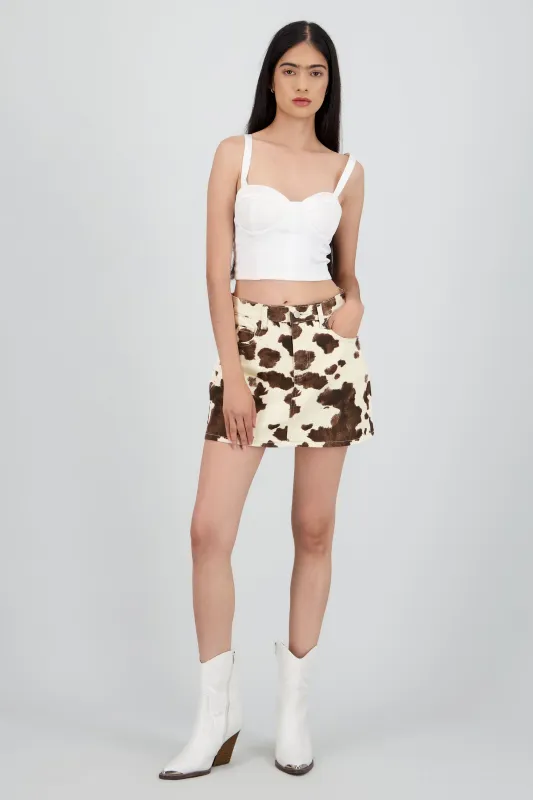 Falda corta animal print sold by Shasa