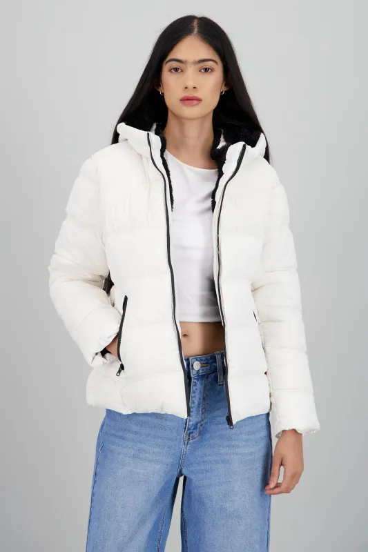 Chamarra puffer detalle cinturon sold by Shasa