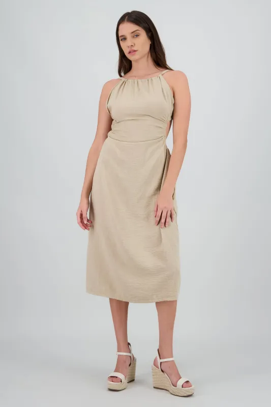 Vestido liso abertura espalda sold by Shasa