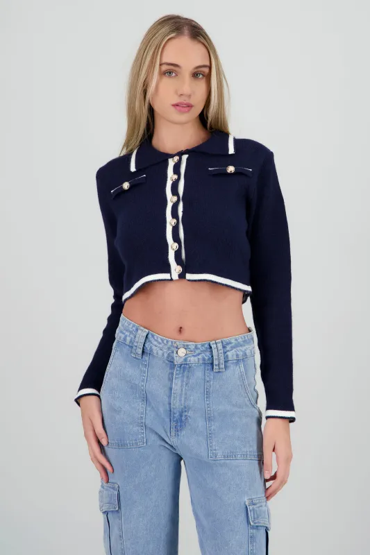 Sueter corto contraste sold by Shasa