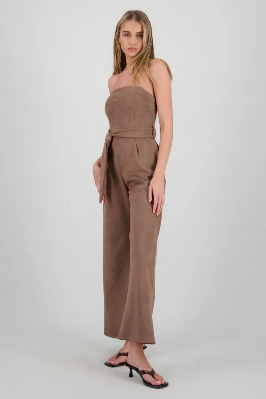Jumpsuit strapless de suede sold by Shasa