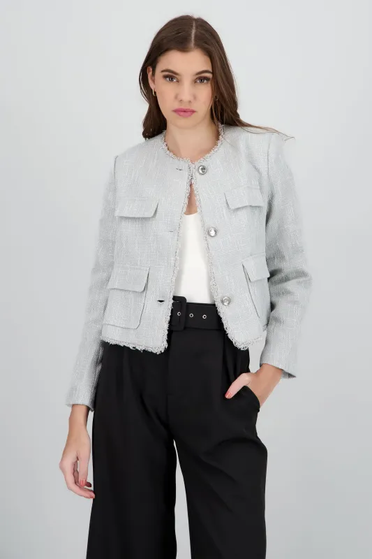 Saco de tweed detalle bordes sold by Shasa