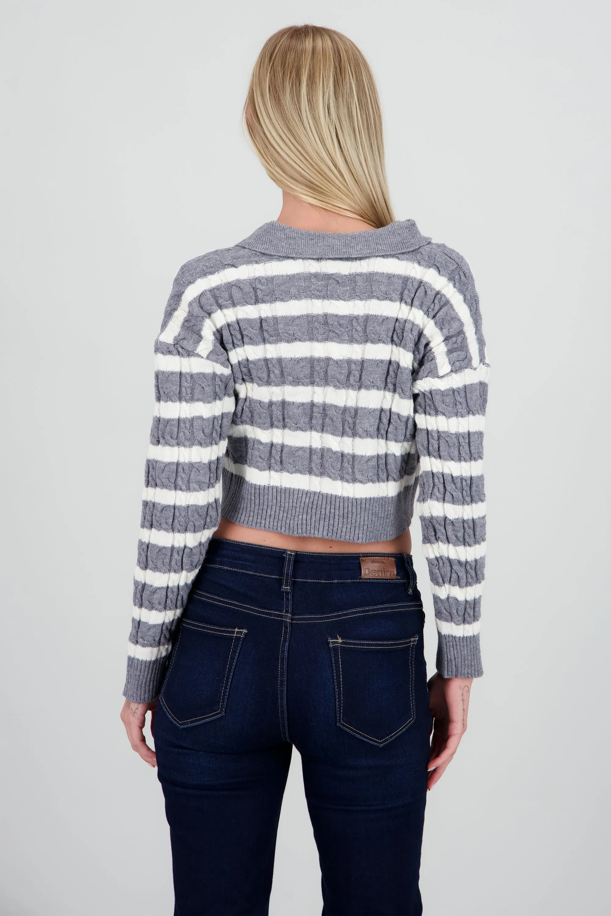 Sueter tipo polo rayas contraste sold by Shasa product image thumbnail 4