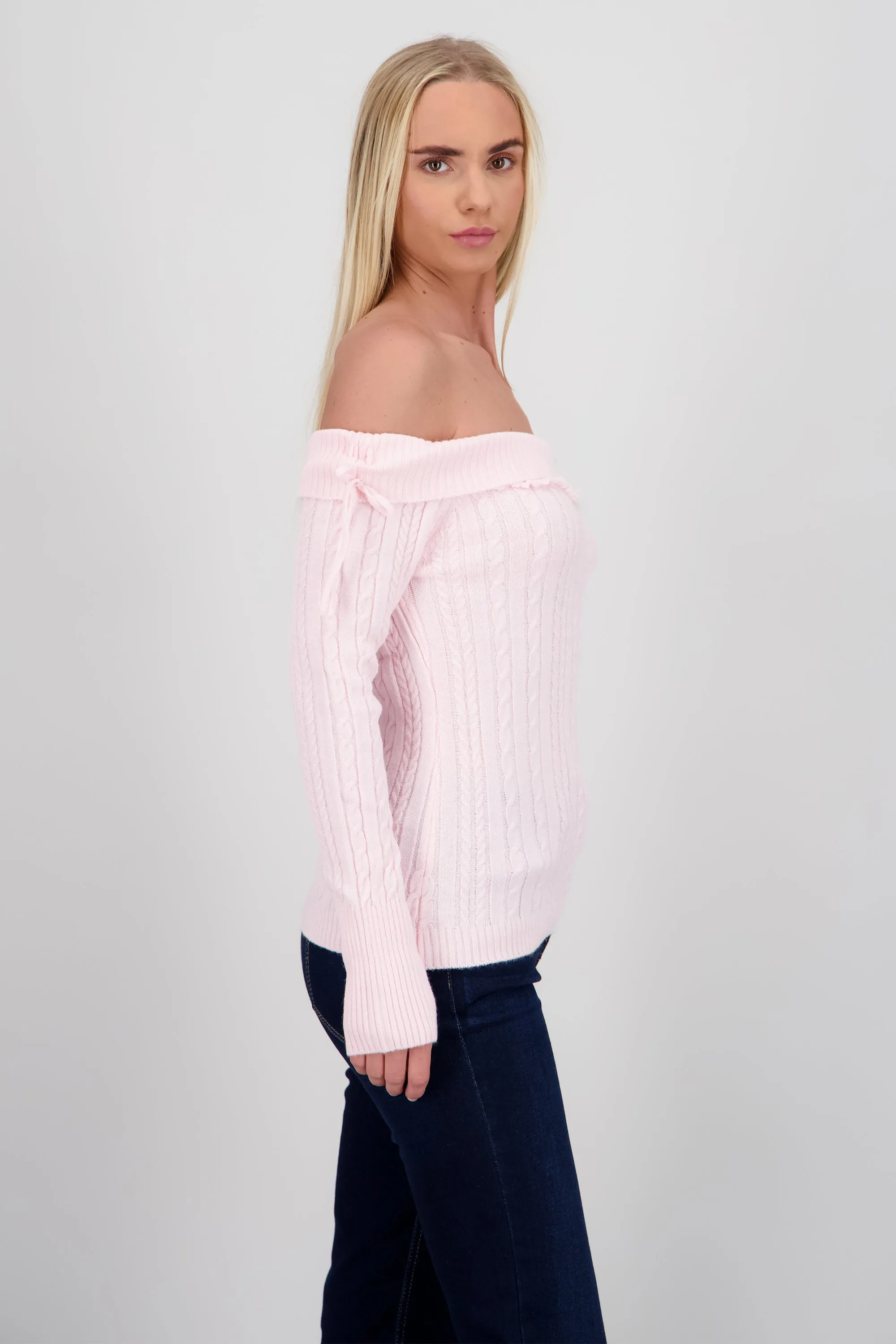 Suetere sin hombros trenzado con amarre moños sold by Shasa product image thumbnail 3