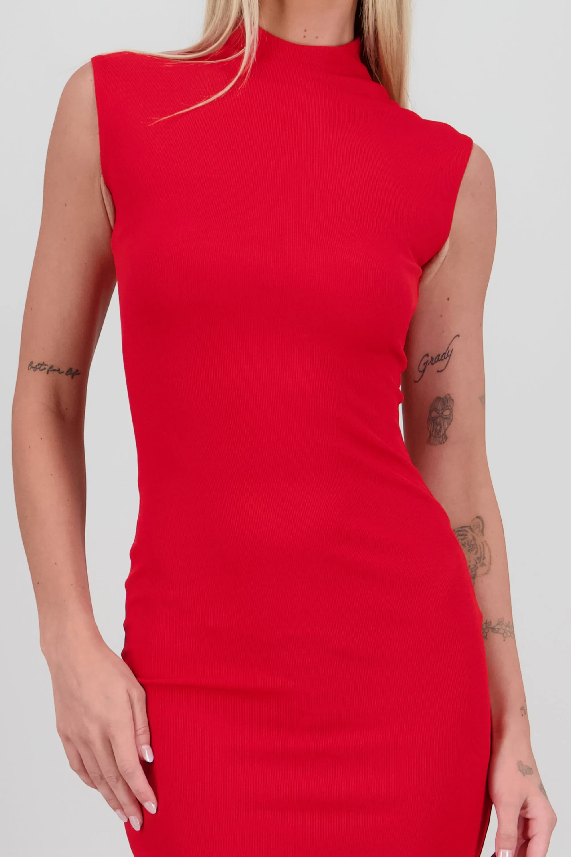 Vestido maxi rib manga corta con abertura Hypsters sold by Shasa product image thumbnail 5