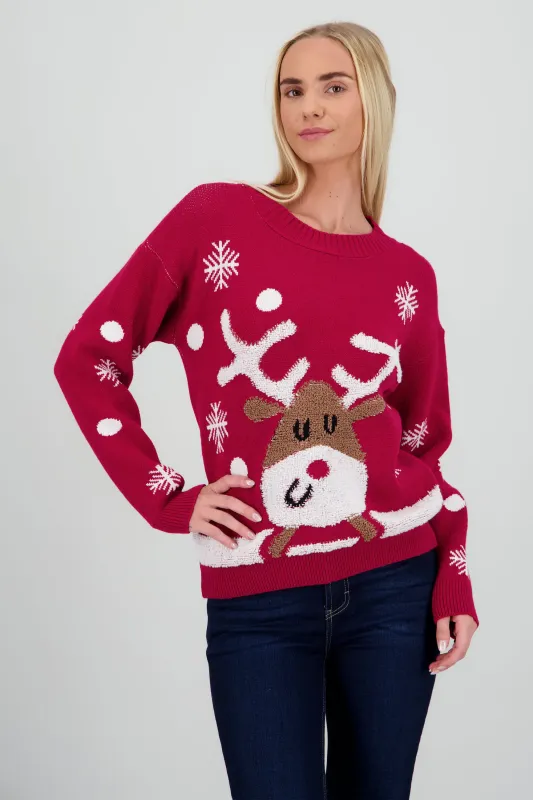 Sueter navideño reno copos sold by Shasa