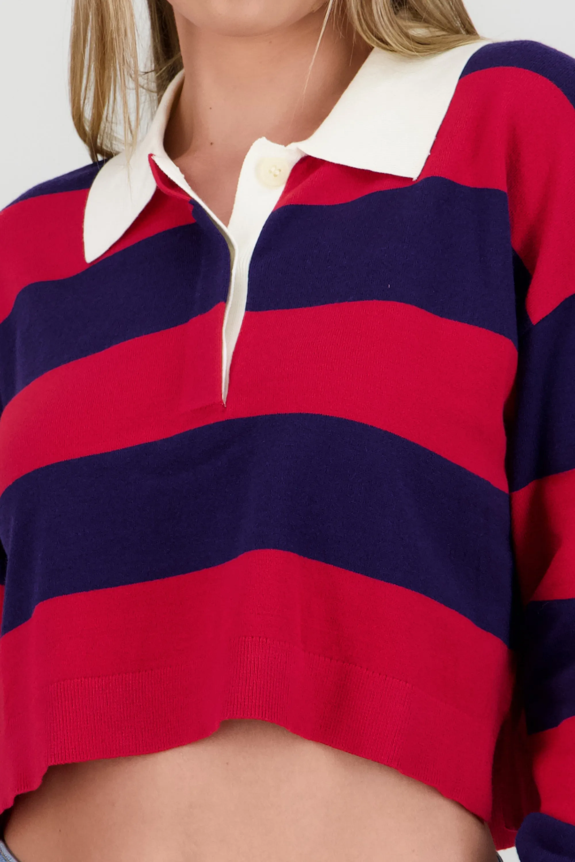 Top tejido de cuello polo con rayas sold by Shasa product image thumbnail 5