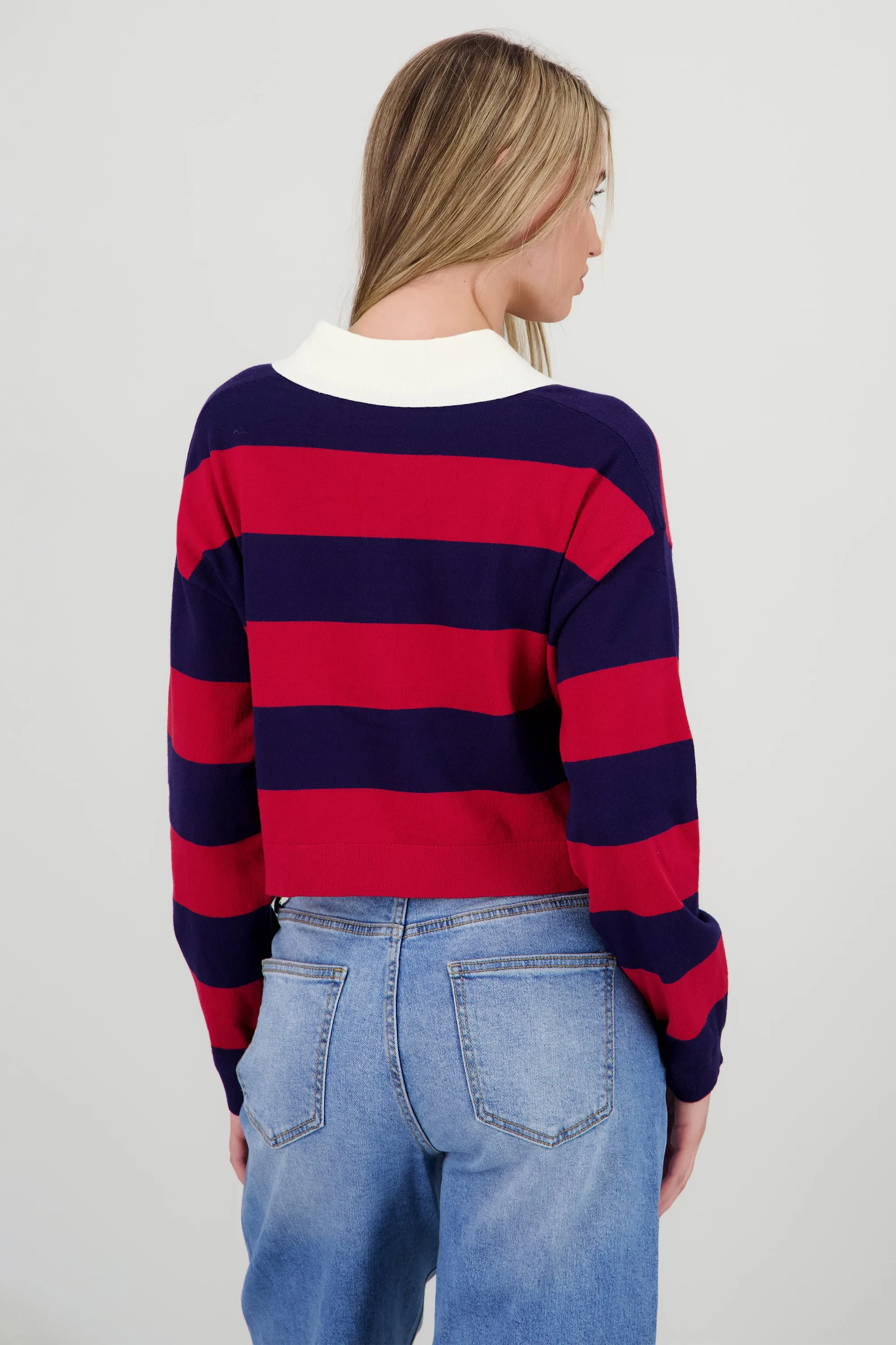 Top tejido de cuello polo con rayas sold by Shasa product image thumbnail 4