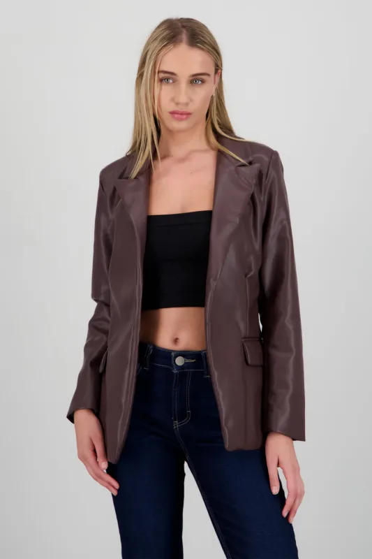 Saco de pu con pinzas liso sold by Shasa