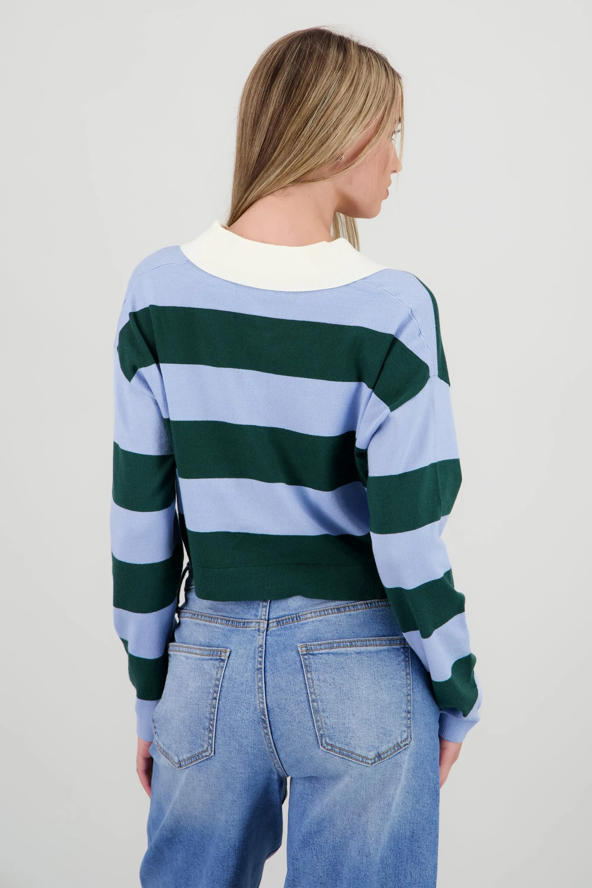 Top tejido de cuello polo con rayas sold by Shasa product image thumbnail 4