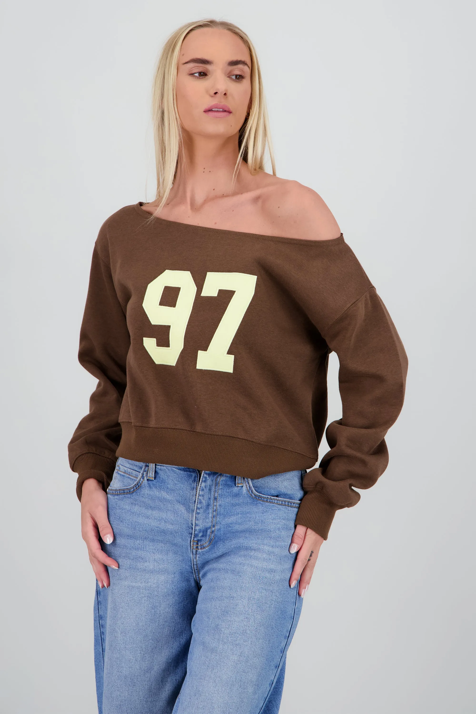 Sudadera off shoulder bordado numero sold by Shasa product image thumbnail 2