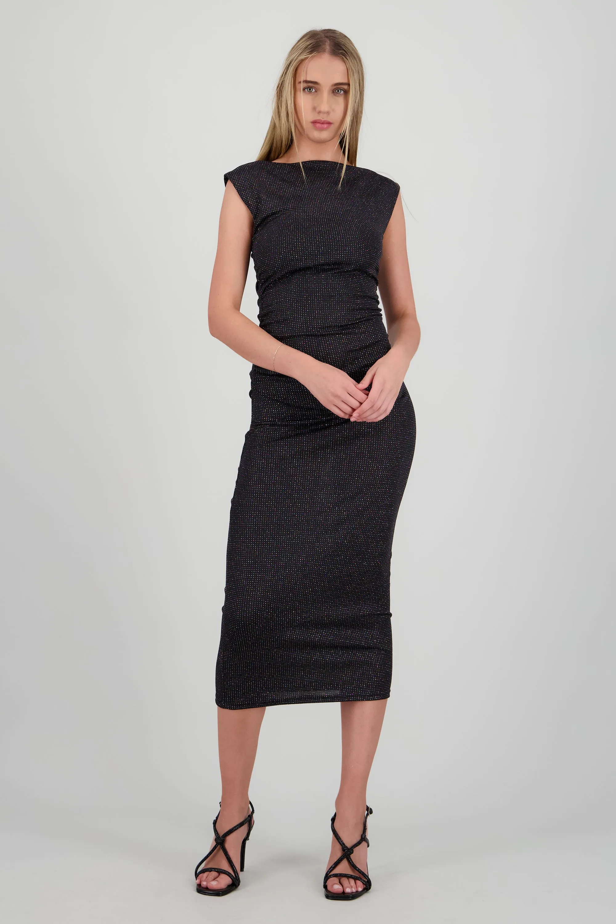 Vestido midi de brillos sin mangas sold by Shasa product image thumbnail 2