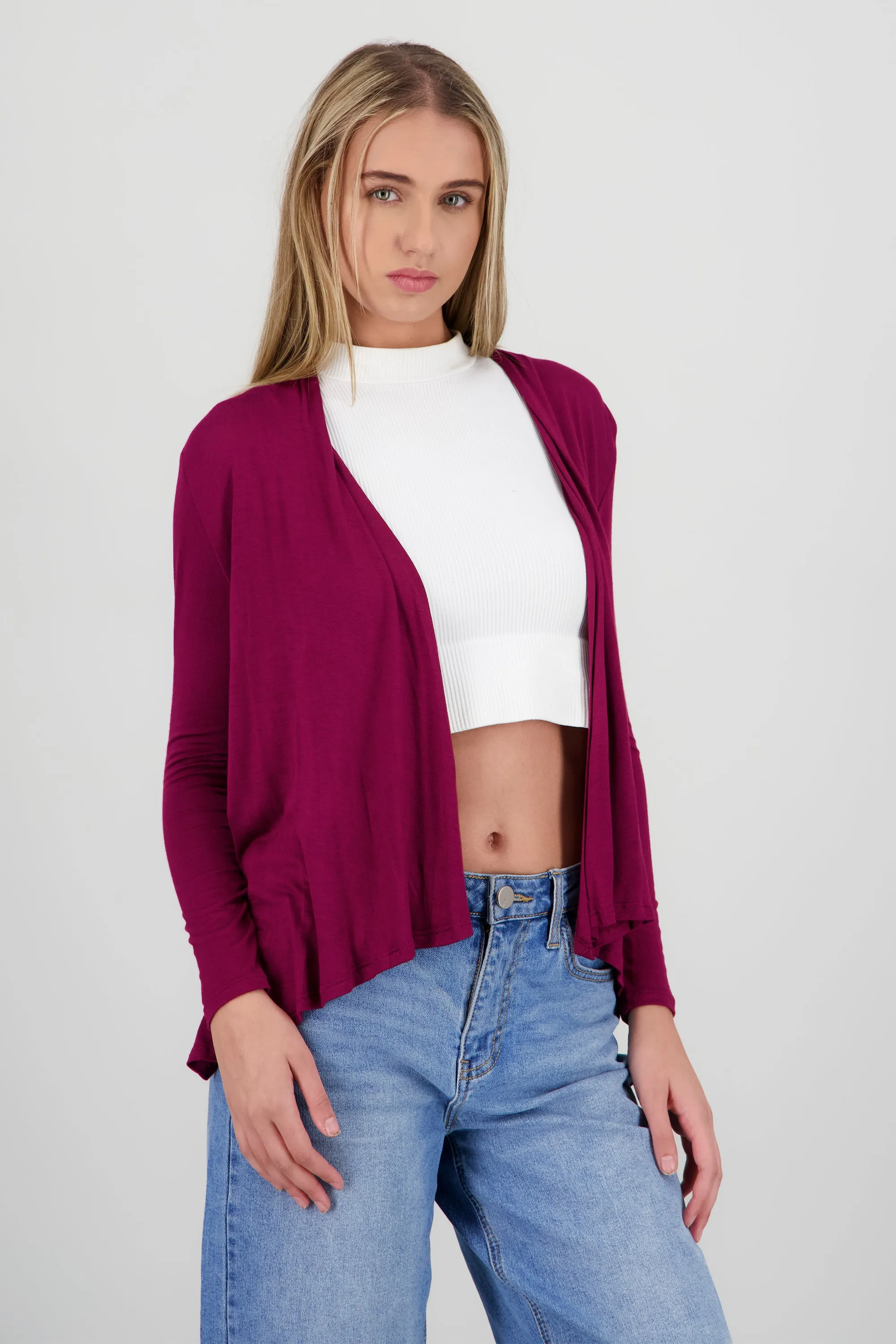 Cárdigan Corto Caída Cascada Manga Larga sold by Shasa product image thumbnail 2