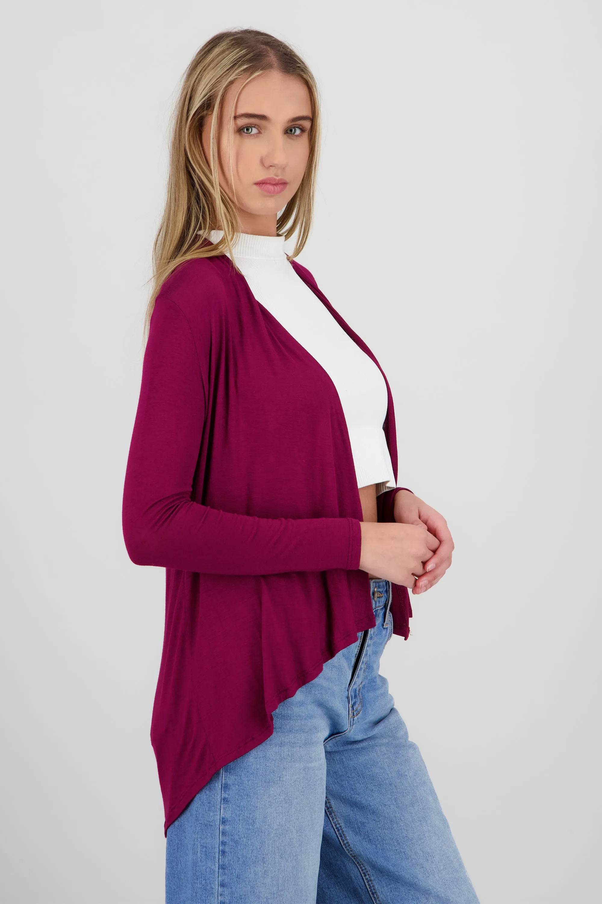 Cárdigan Corto Caída Cascada Manga Larga sold by Shasa product image thumbnail 3