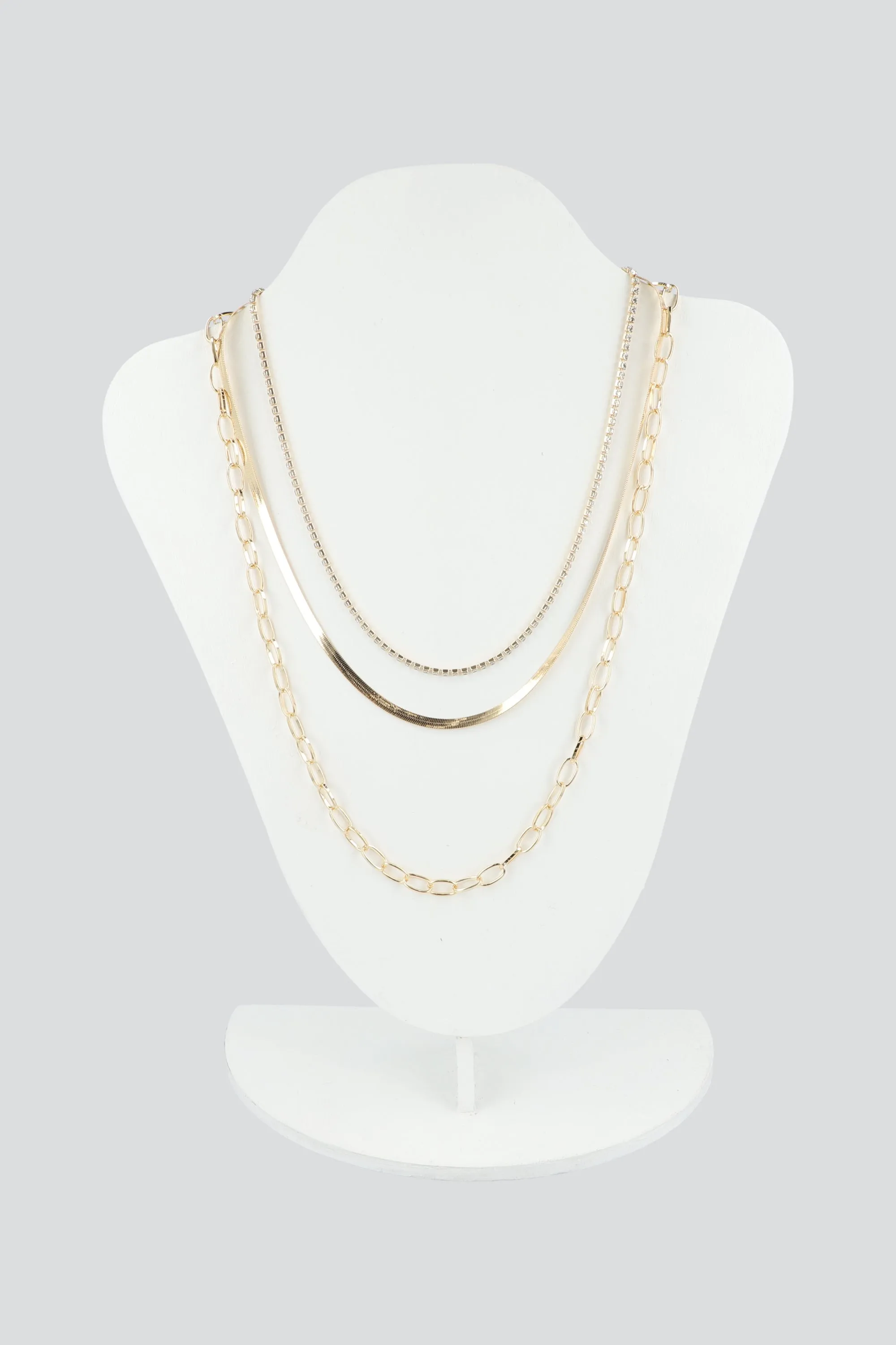 Collar 3 capas cadena plana sold by Shasa product image thumbnail 2