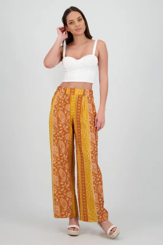 Pantalon amplio estampado boho sold by Shasa