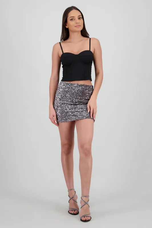 Falda mini lentejuelas sold by Shasa