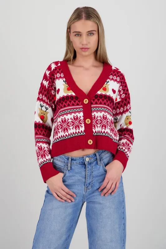 Cardigan renitos pompon nariz sold by Shasa