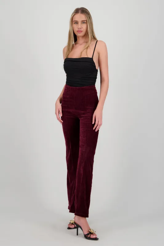 Pantalon wide leg velvet sold by Shasa