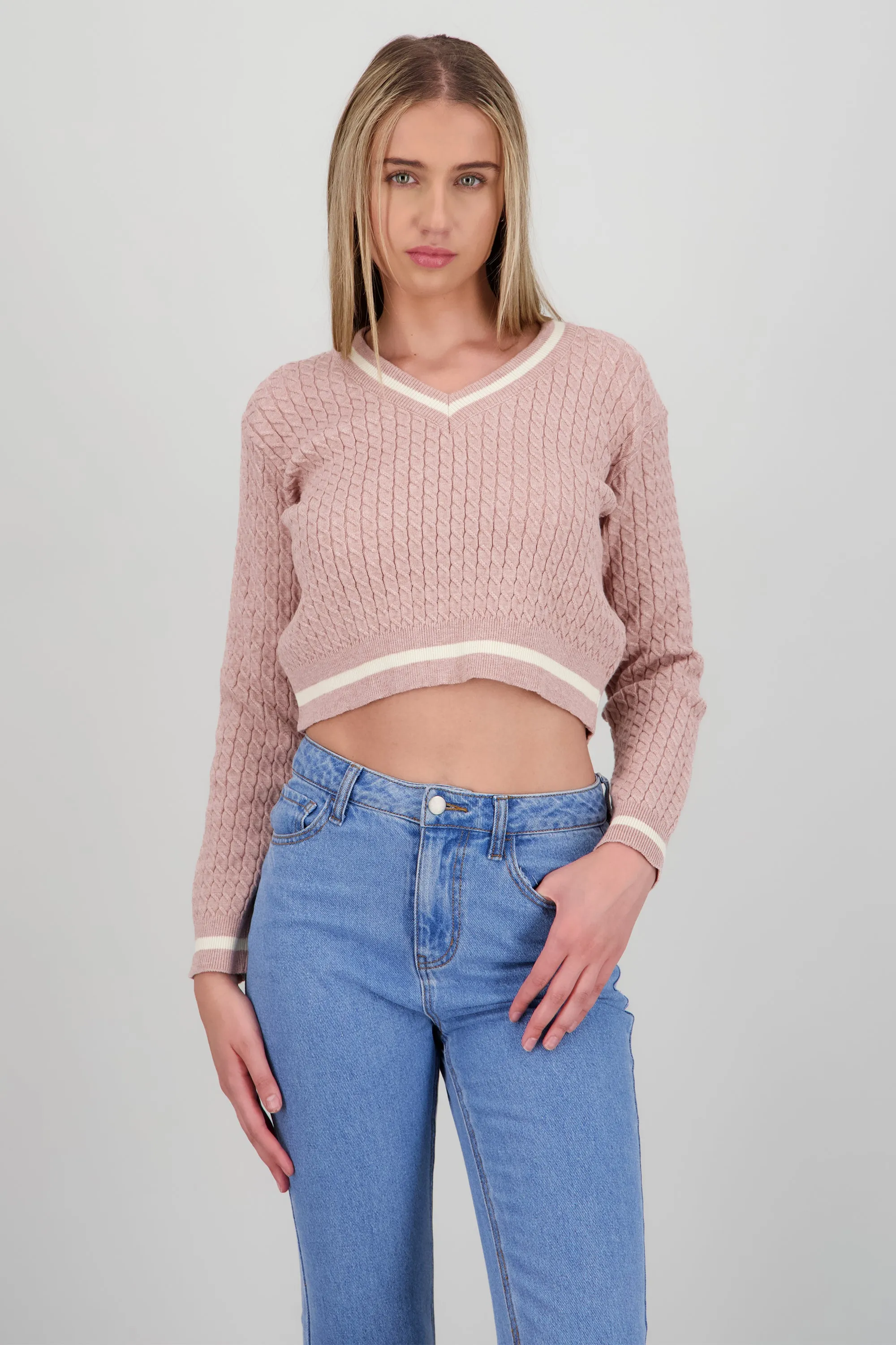 Sueter cardigan con contraste sold by Shasa product image thumbnail 2