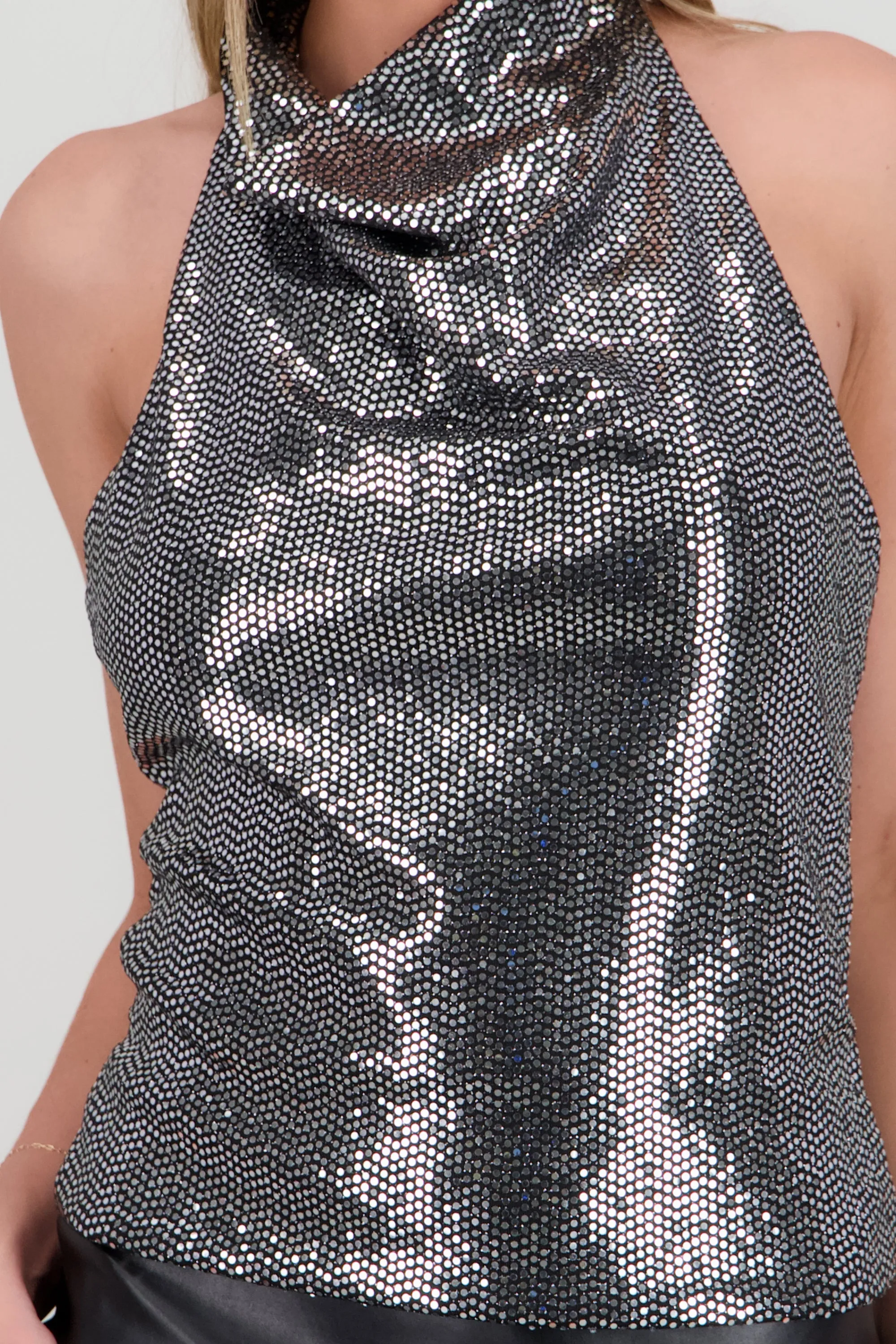 Blusa de brillos halter sold by Shasa product image thumbnail 5