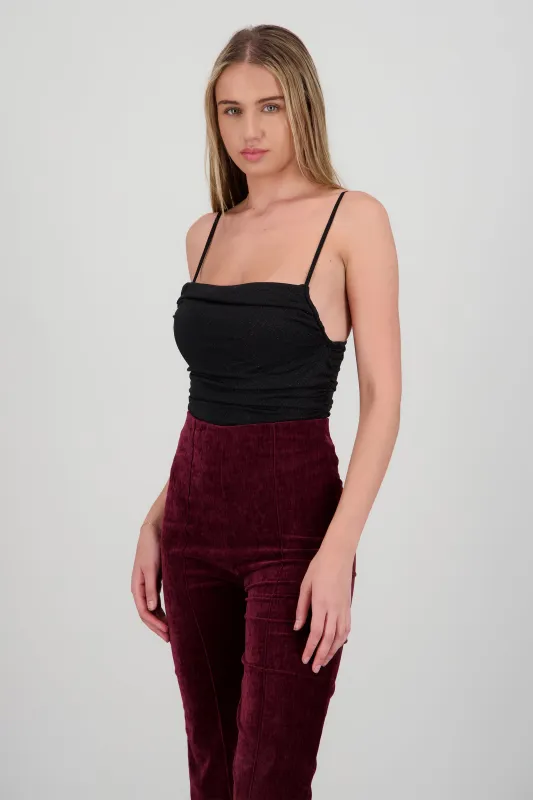 Bodysuit detalle drapead brillos sold by Shasa