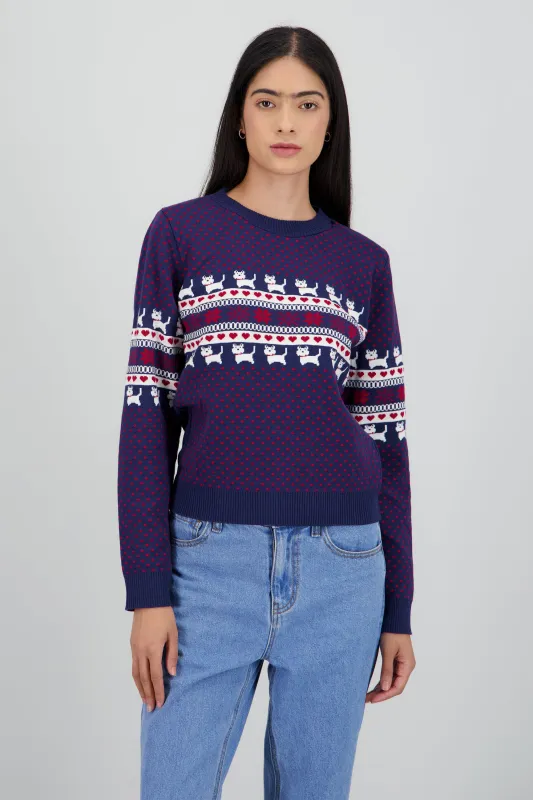 Sueter perritos navidad sold by Shasa