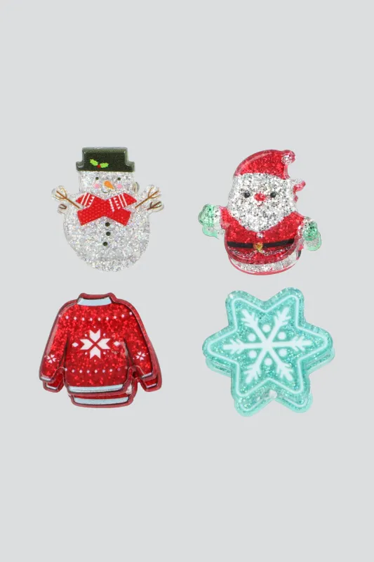 Set 4 pinzas navideñas sold by Shasa