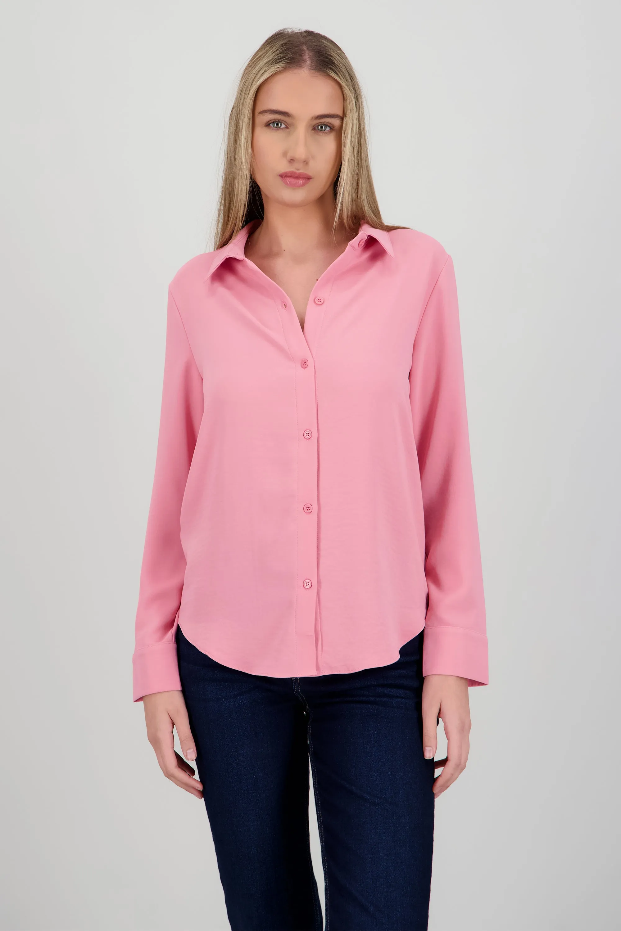 Camisa lisa manga larga botones sold by Shasa product image thumbnail 2