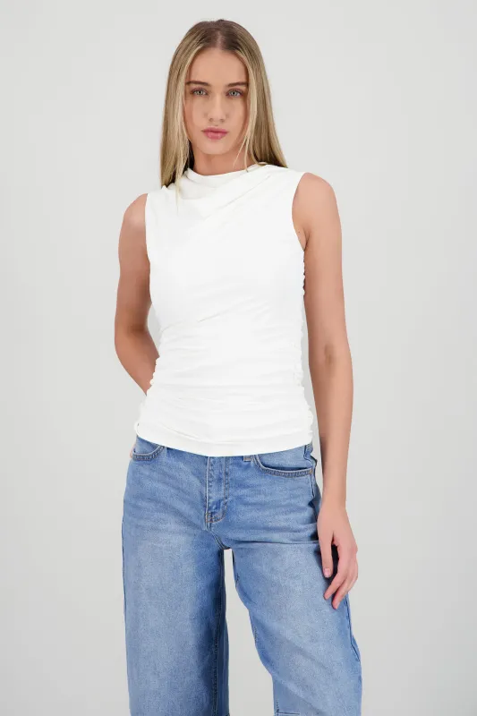 Top sin mangas cuello drapeado sold by Shasa