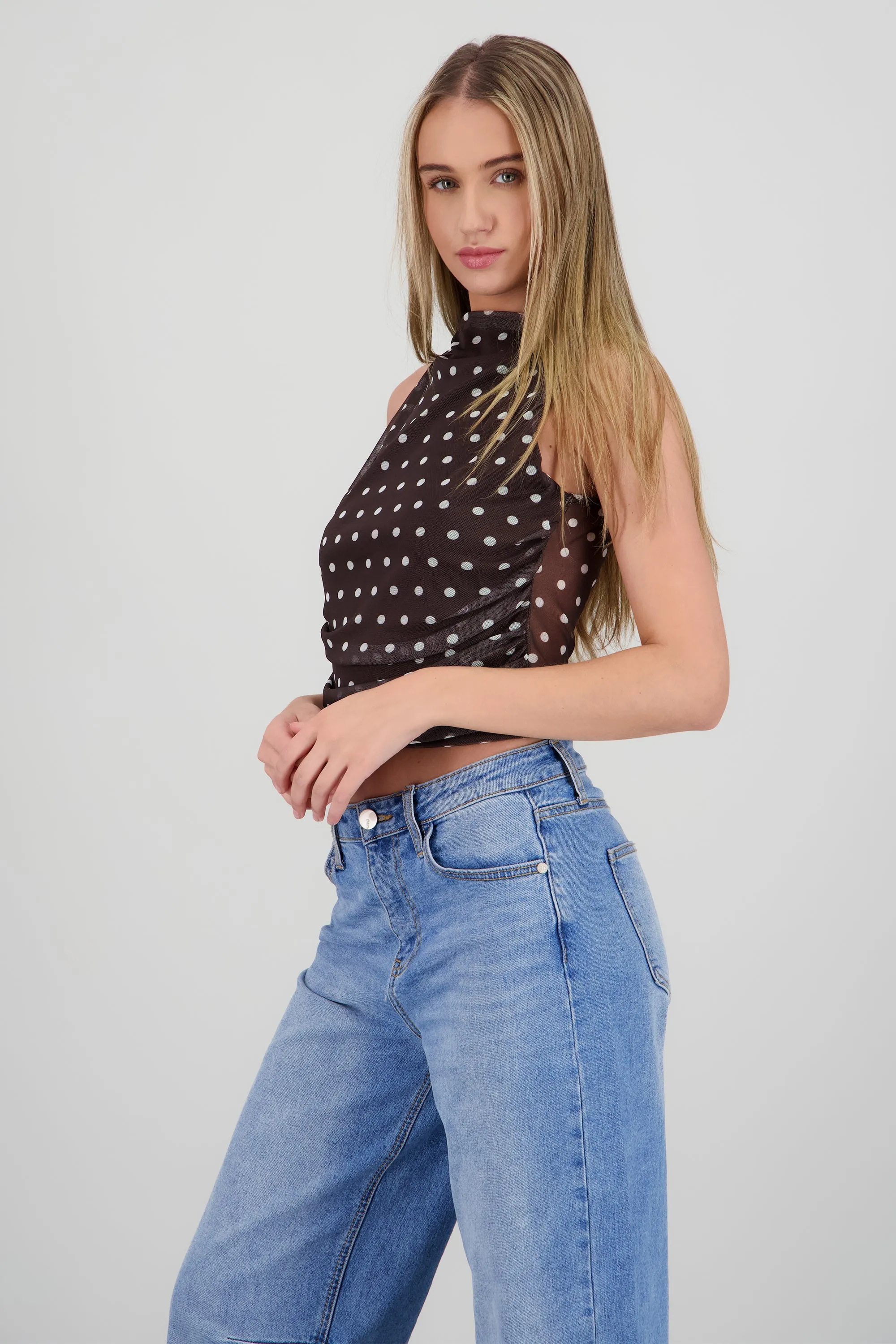 Top sin mangas polka dots sold by Shasa product image thumbnail 3