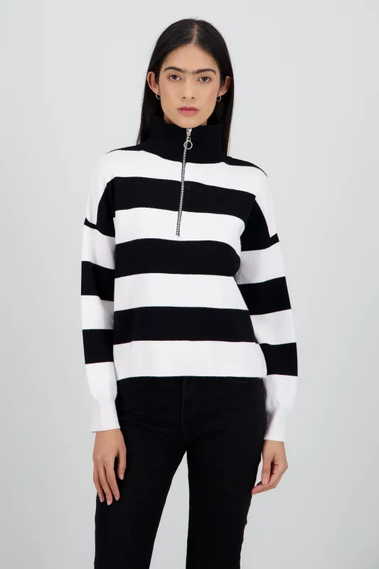 Sueter rayas detalle cierre sold by Shasa