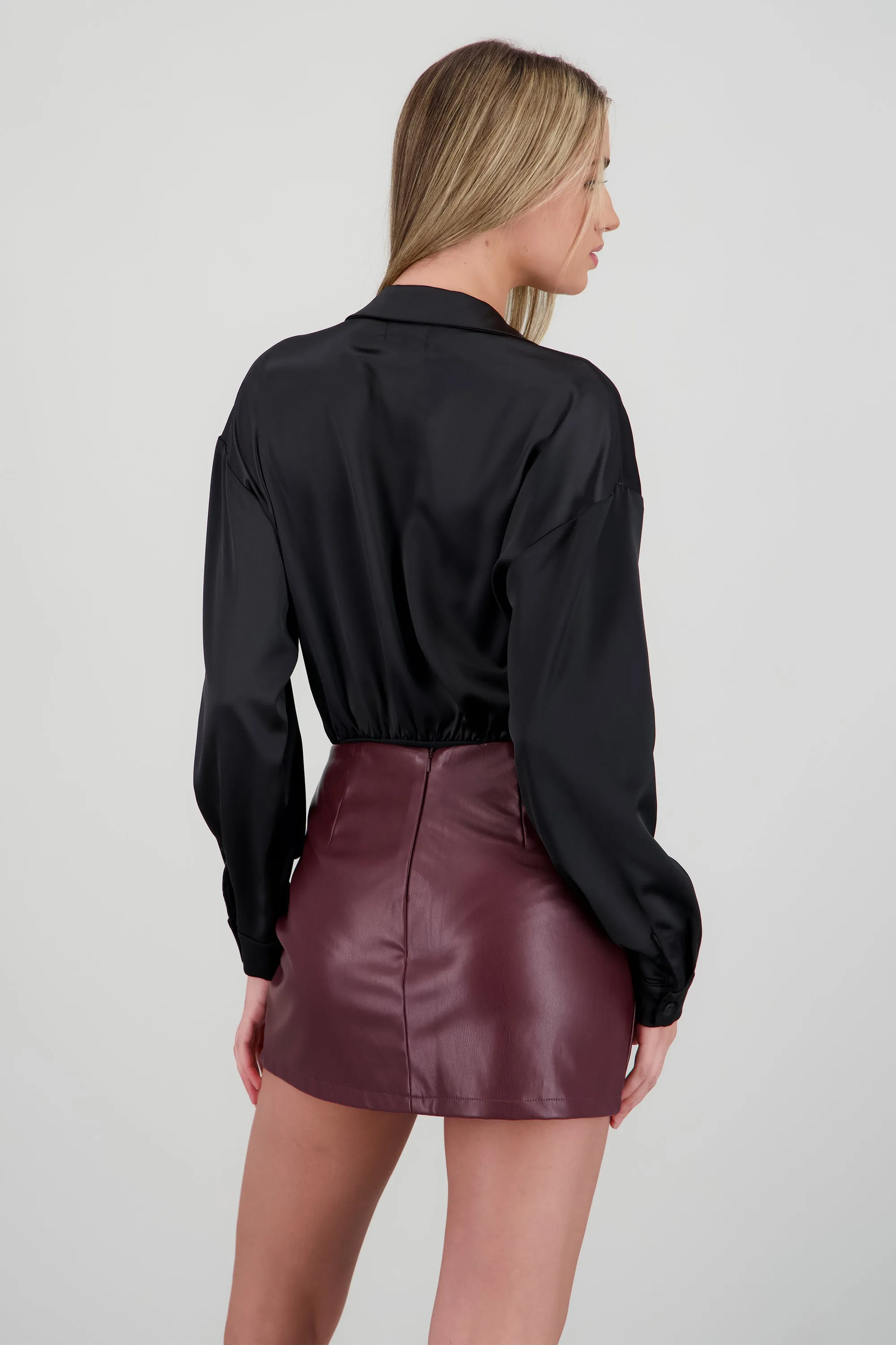 Bodysuit manga larga camisa satinada sold by Shasa product image thumbnail 3