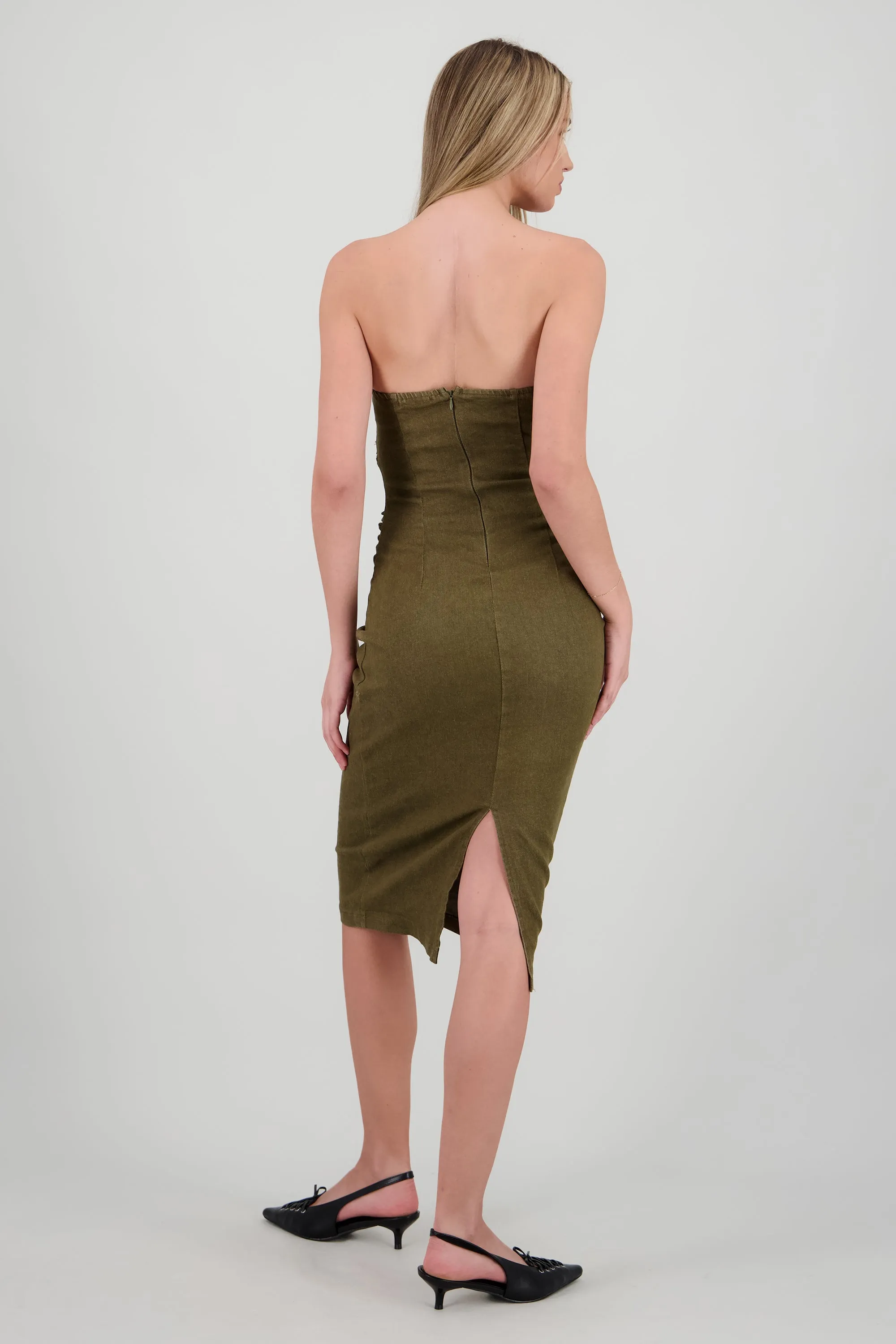 Vestido midi bandeau denim sold by Shasa product image thumbnail 4