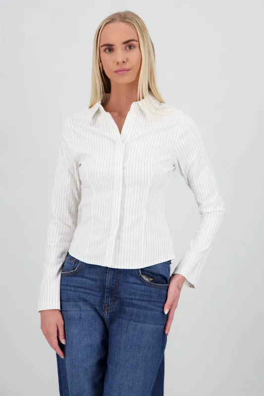 Camisa rayas detalle cintura sold by Shasa