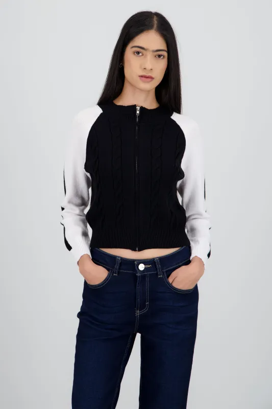 Cardigan det cierre trenza sold by Shasa