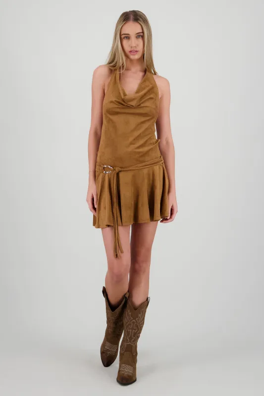 Romper suede espalda descubierta sold by Shasa