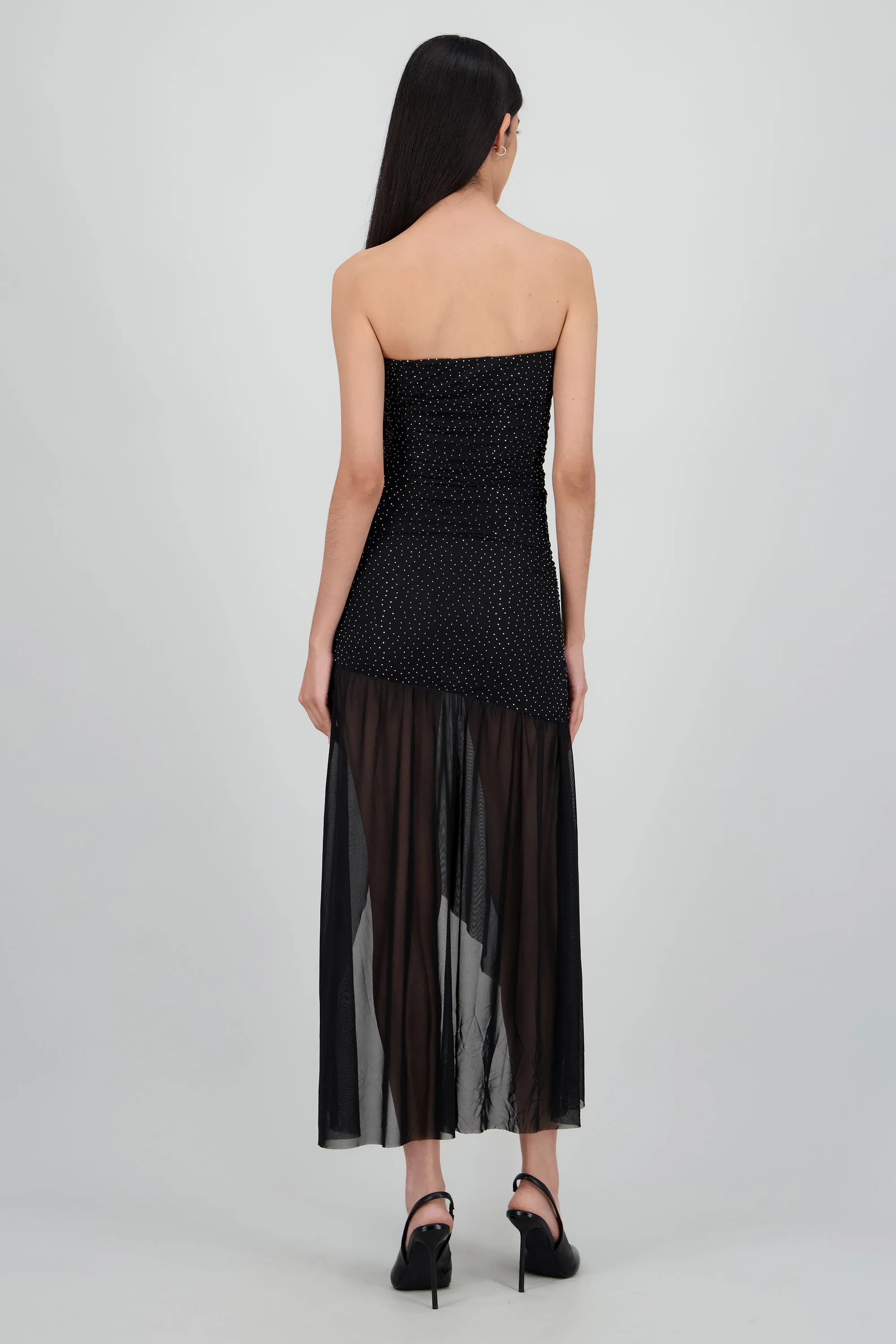 Vestido strapless con tela de brillos sold by Shasa product image thumbnail 4