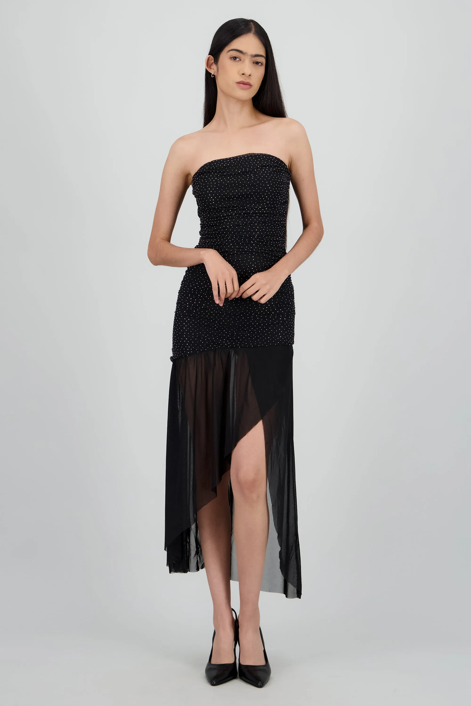 Vestido strapless con tela de brillos sold by Shasa product image thumbnail 2