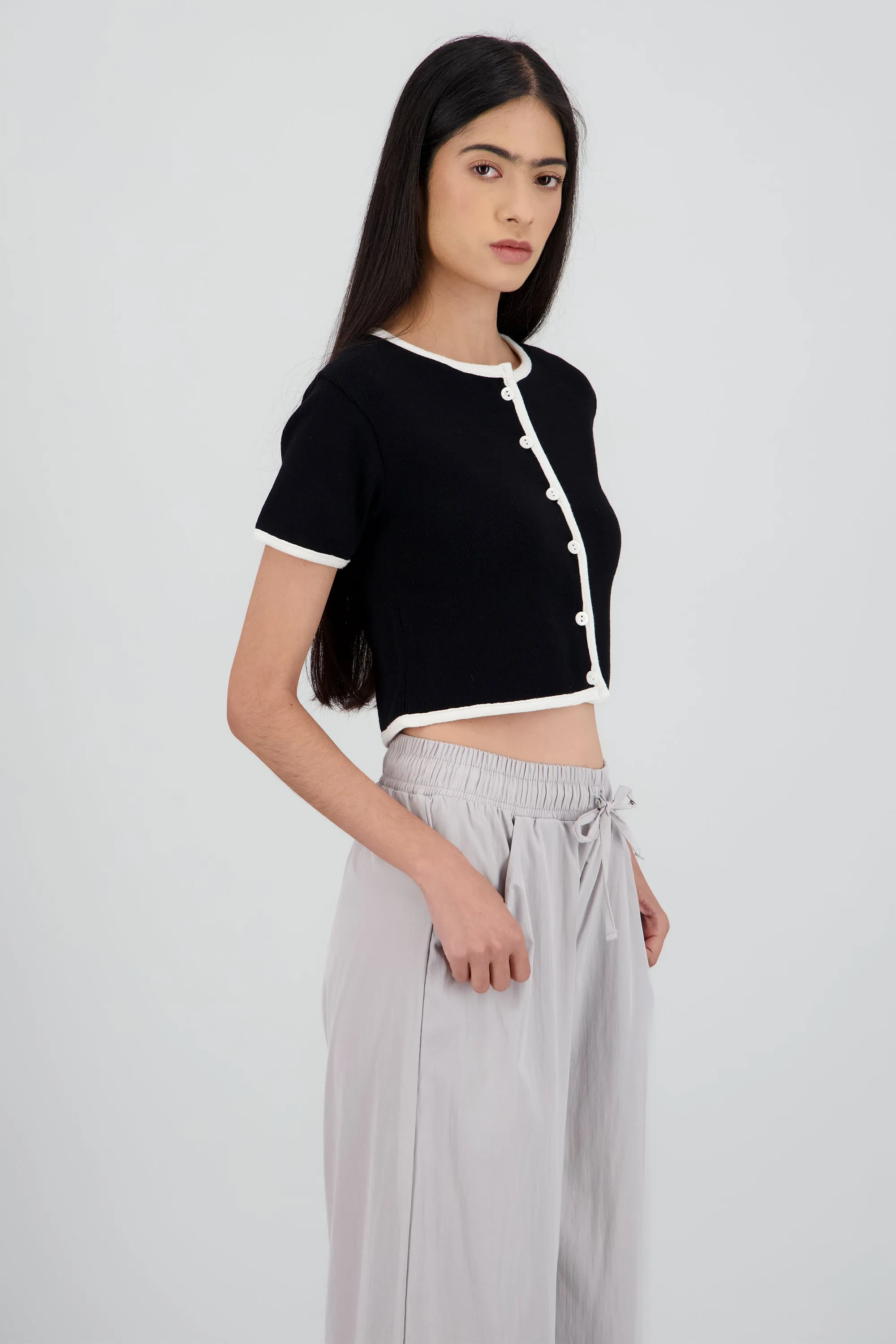 Top tejido manga corta contraste sold by Shasa product image thumbnail 3