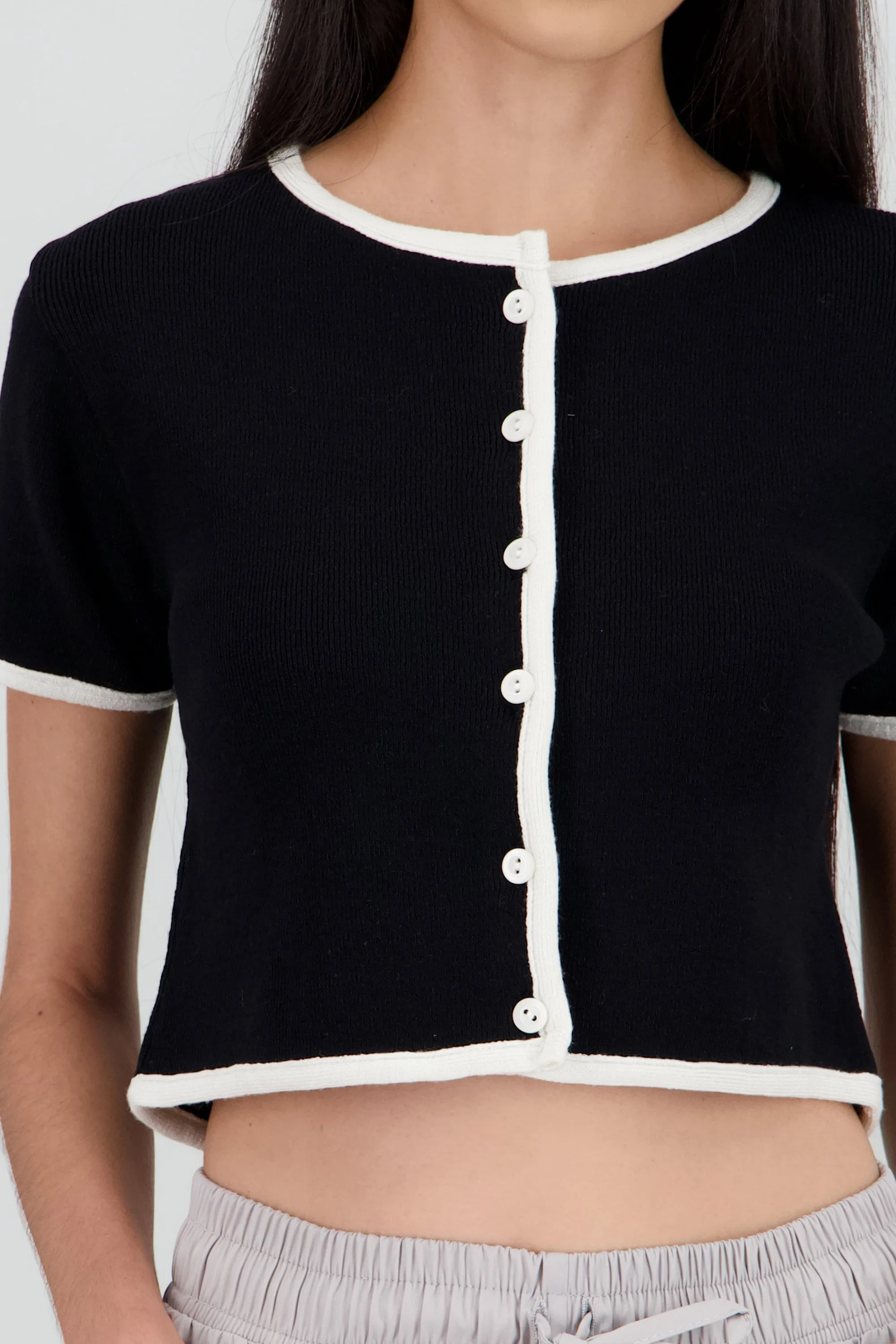 Top tejido manga corta contraste sold by Shasa product image thumbnail 5