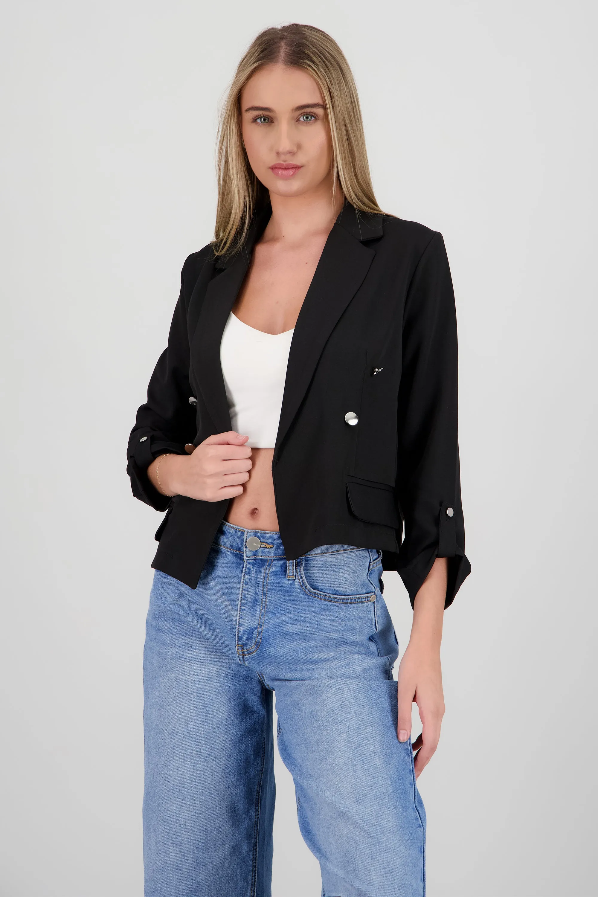 Blazer manga larga con detalle de botones sold by Shasa