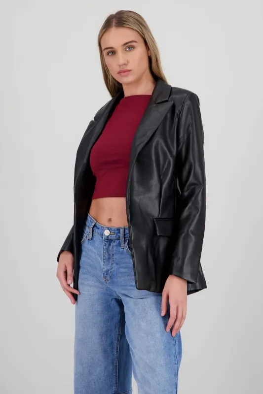 Saco de pu con pinzas liso sold by Shasa