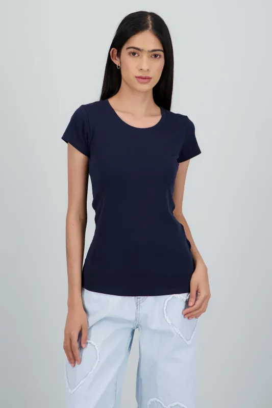 Playera lisa manga corta cuello redondo sold by Shasa